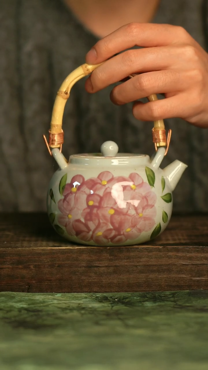 釉下彩手工手绘瓷器青诗集手工手绘瓷器