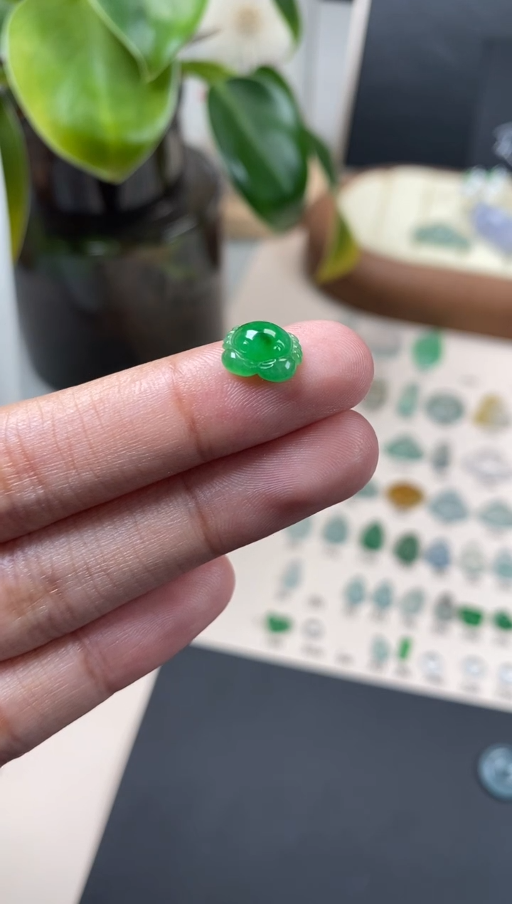 【闪购商品】翡翠颈饰未镶嵌翡翠冰绿裸石