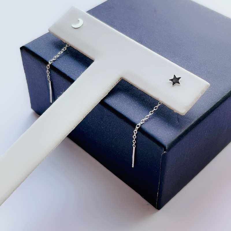 足银耳饰 星月相伴短新款百搭简约时尚气质轻奢个性高级感礼物