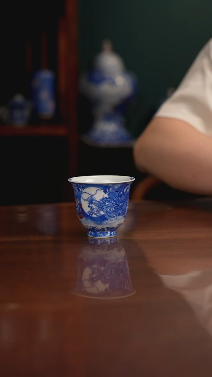 自成堂柴窑 龙闻香杯