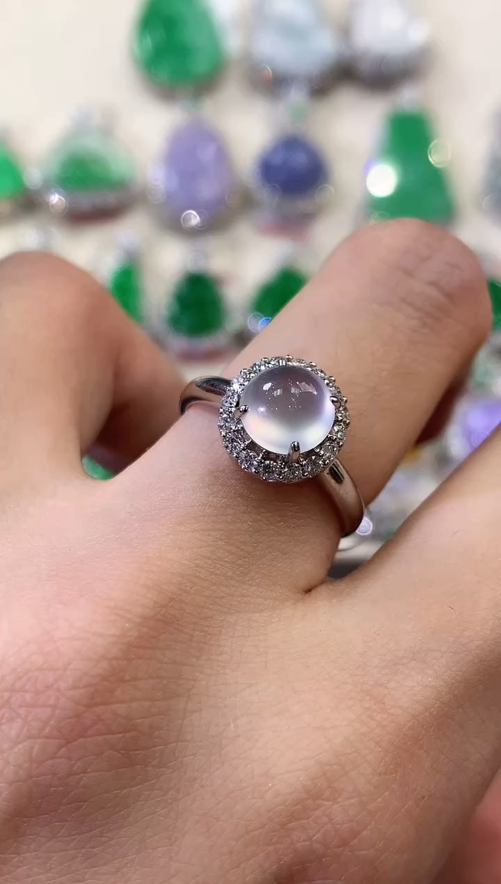 【闪购商品】翡翠戒指18K金镶嵌b140