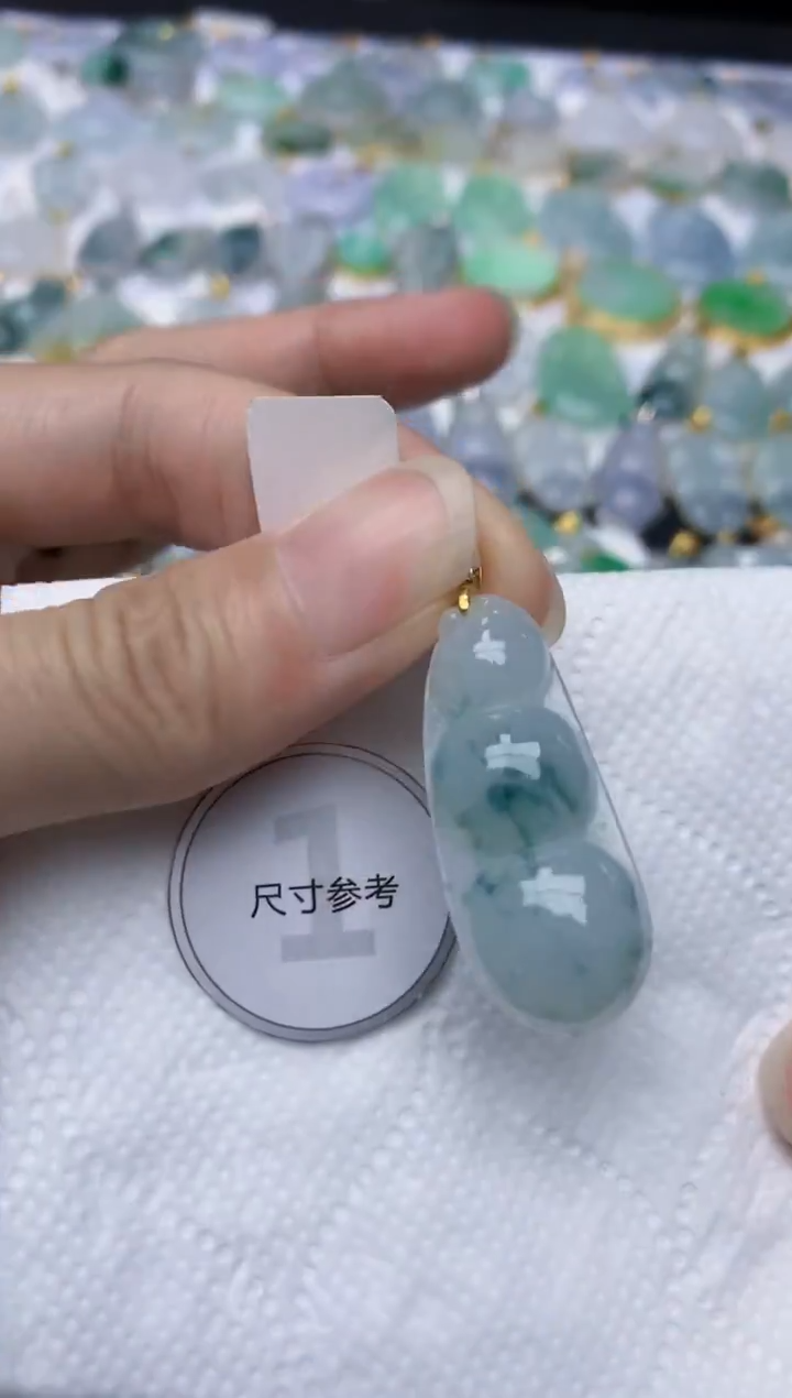 颈饰银S925镶嵌翡翠天然A货翡翠