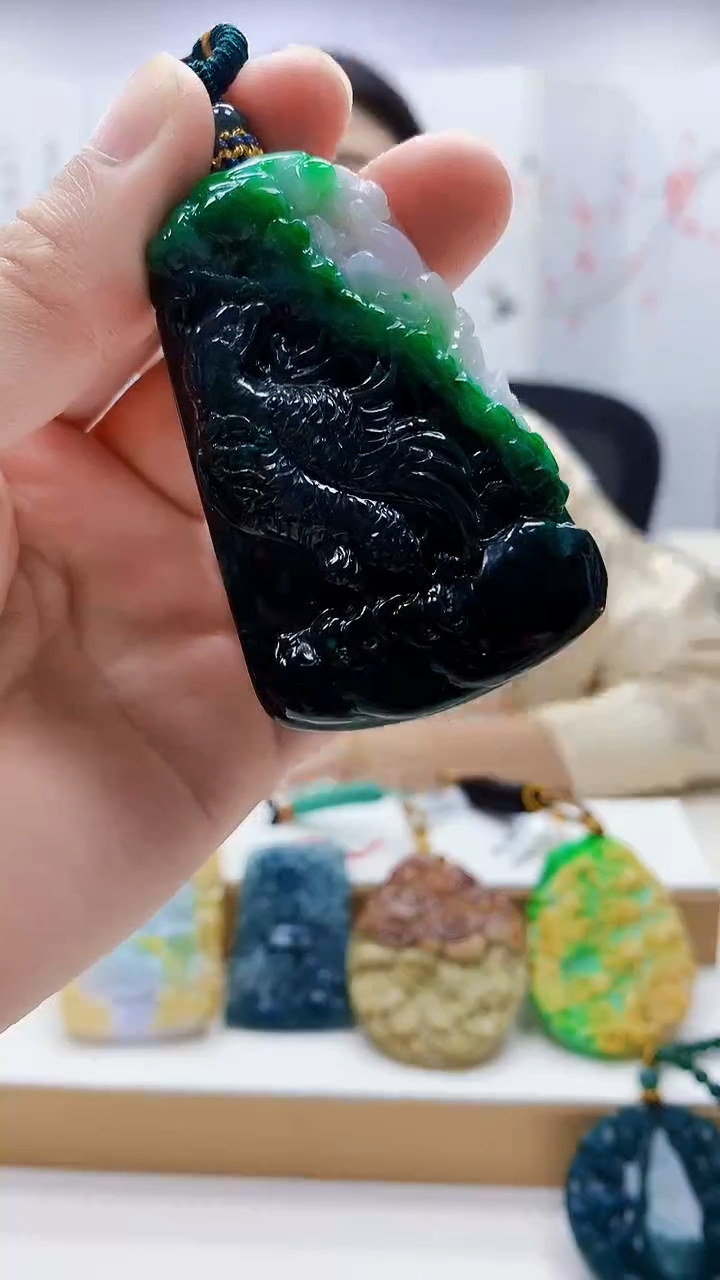 未镶嵌定制翡翠李*祖4812ty-毛货挂件