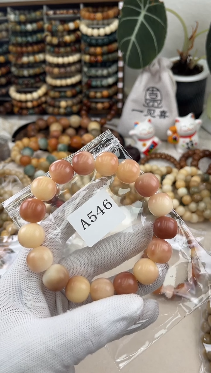 菩提根/象牙果手串a546卡16 干磨瑕疵