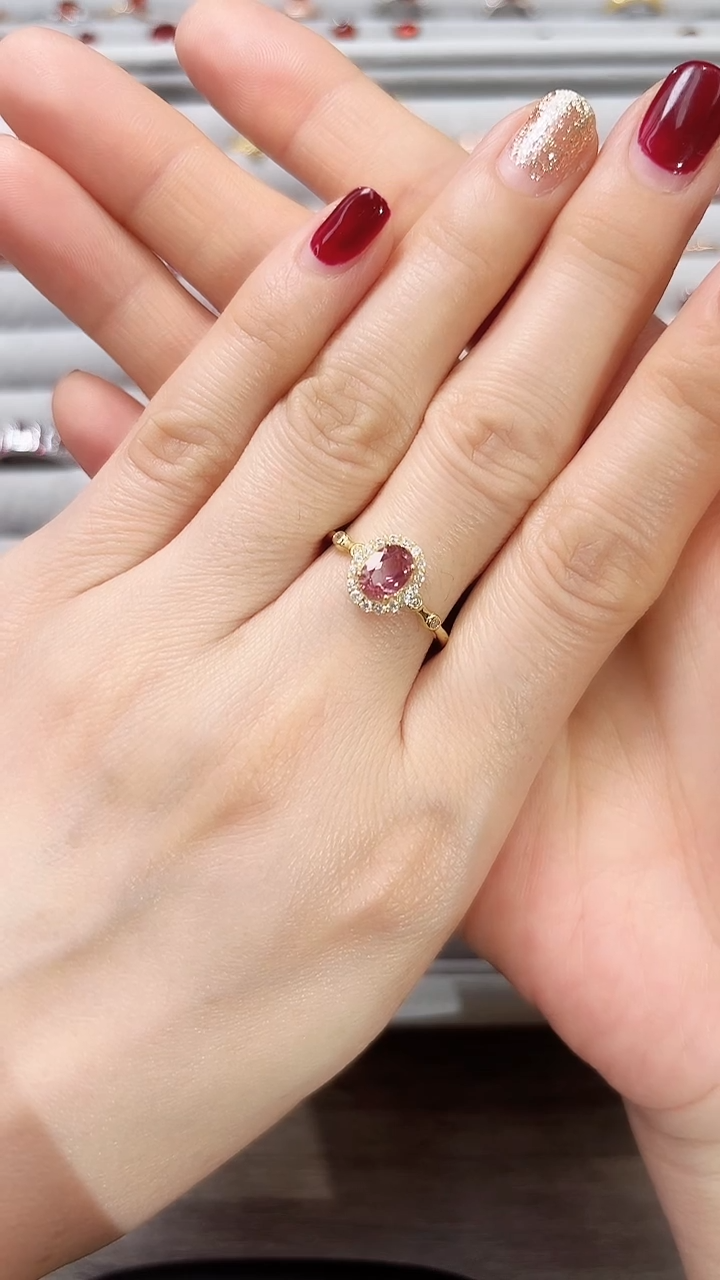 【闪购商品】碧玺戒指银S925镶嵌09天然宝石