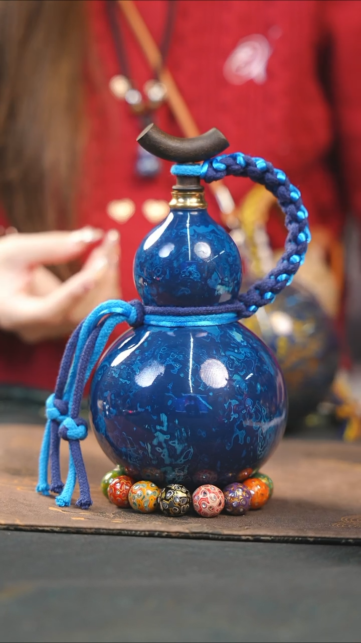 【闪购商品】WF233大漆酒葫芦不包手串及旋转底座