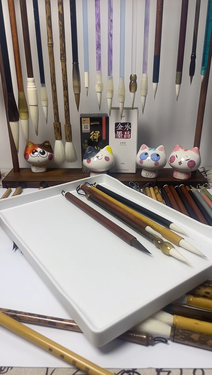 古**捏奇迹直播间定向五支毛笔