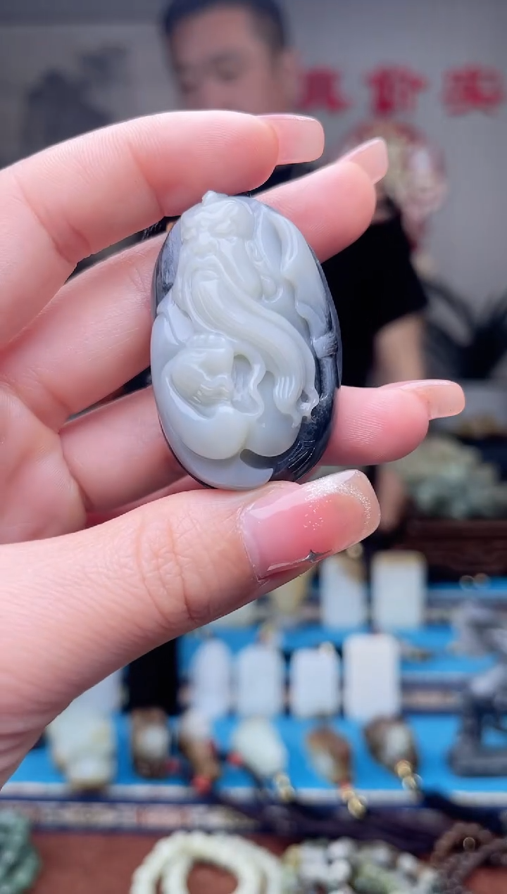 和田玉未镶嵌挂件1