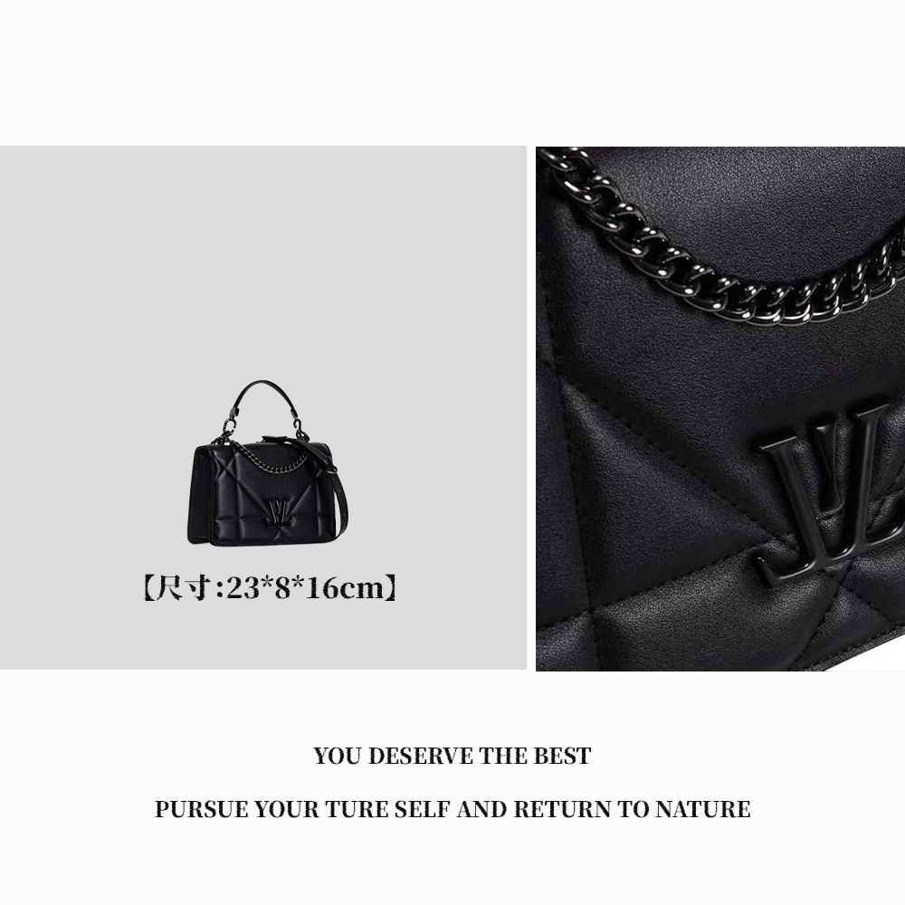 【广州特特】GQ-7995-黑色百搭简约肩包潮流时尚小众ins