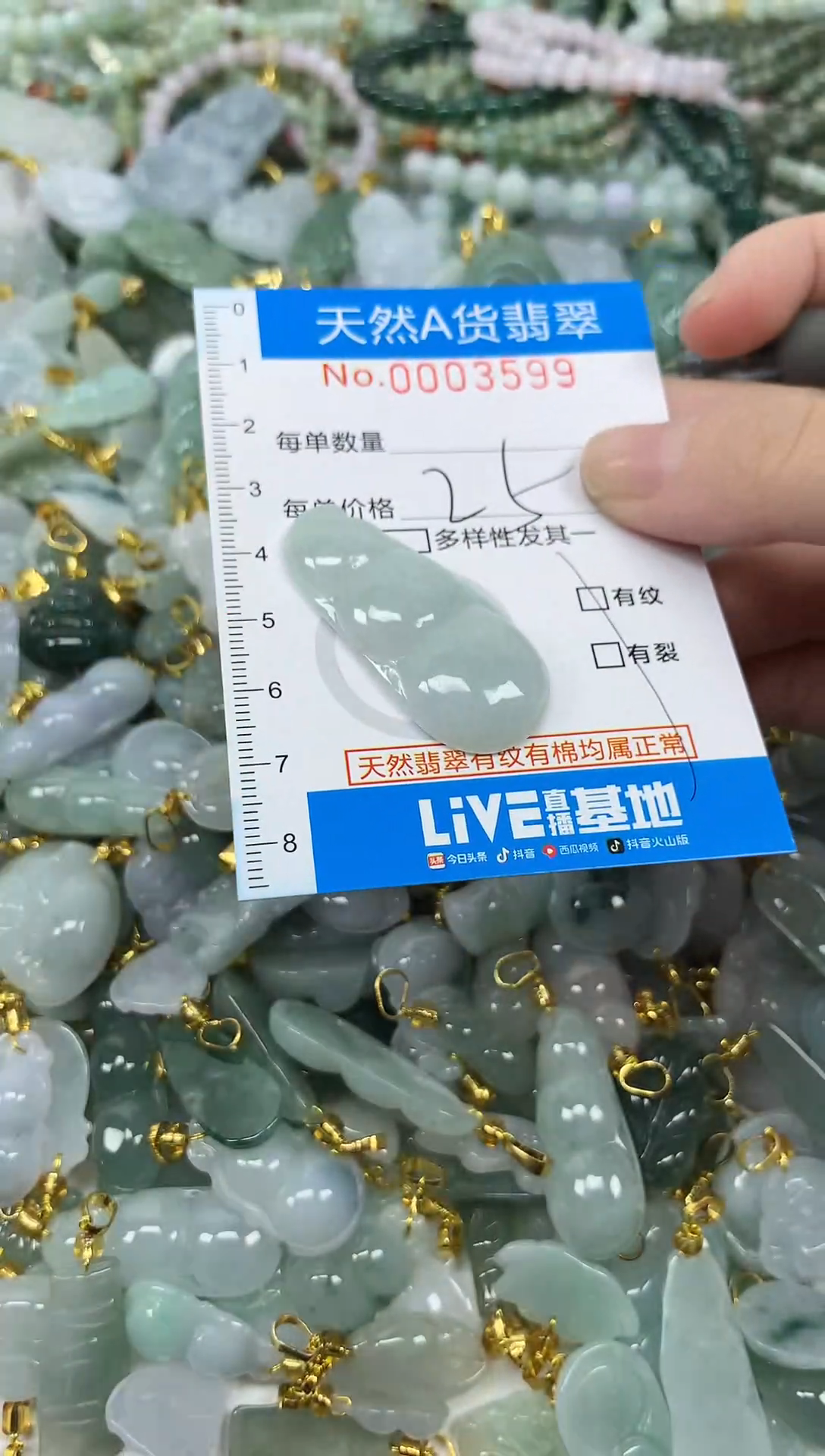 颈饰未镶嵌翡翠净货挂件-3599