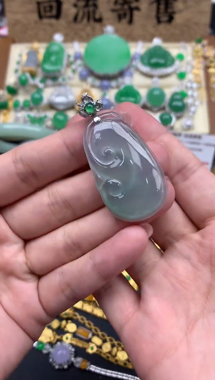 【闪购商品】翡翠颈饰18K金镶嵌254--中国好珍宝