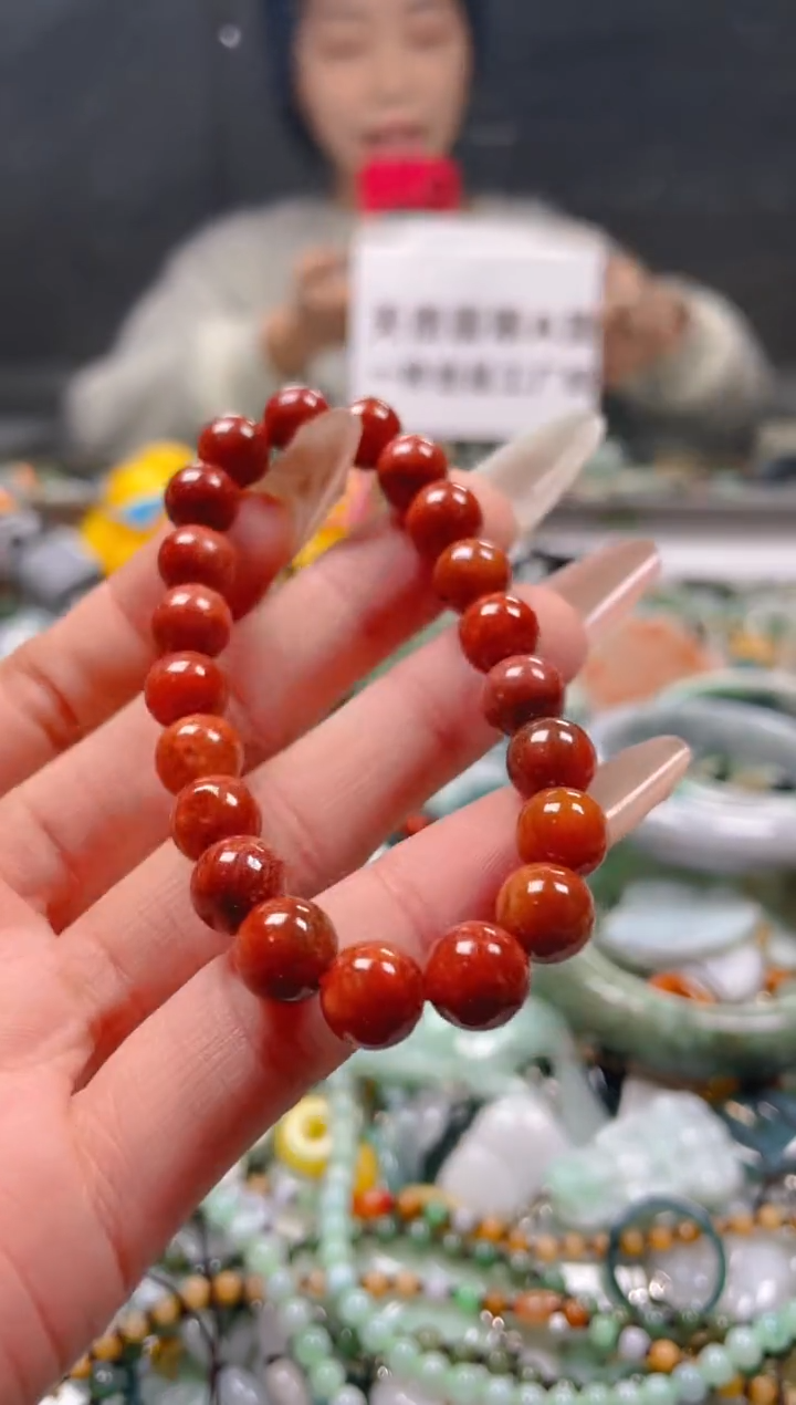 【闪购商品】翡翠颈饰未镶嵌8-9MM/R/翡翠A货一图一物