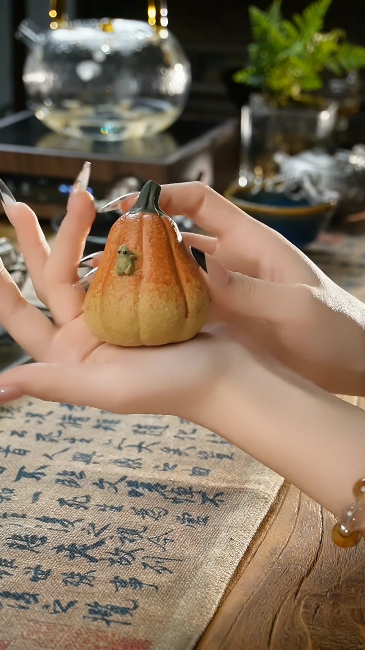 【闪购商品】福器艺术南瓜茶宠摆件