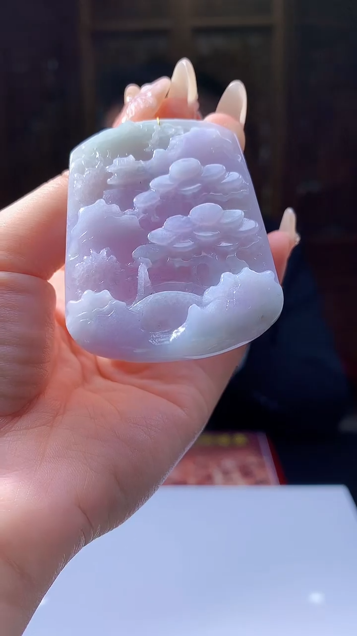 【闪购商品】定制翡翠未镶嵌8051jj-毛货挂件31