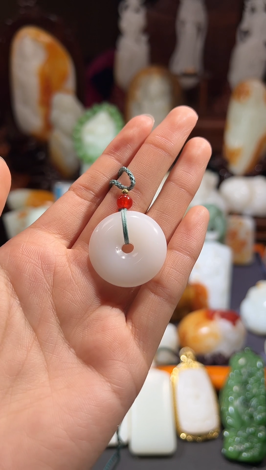 未镶嵌和田玉把件乐**贫精品