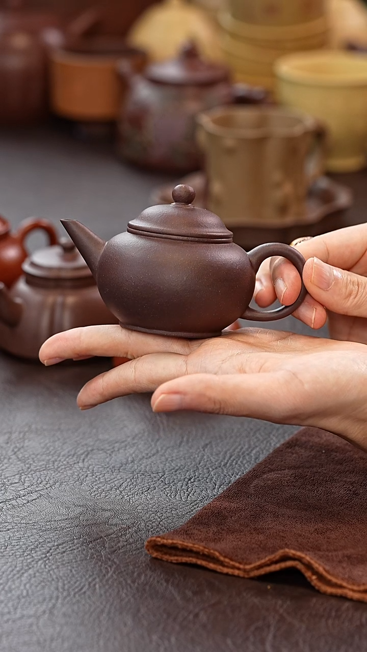 茶壶紫砂宜兴原矿高端紫砂 老紫泥水平壶