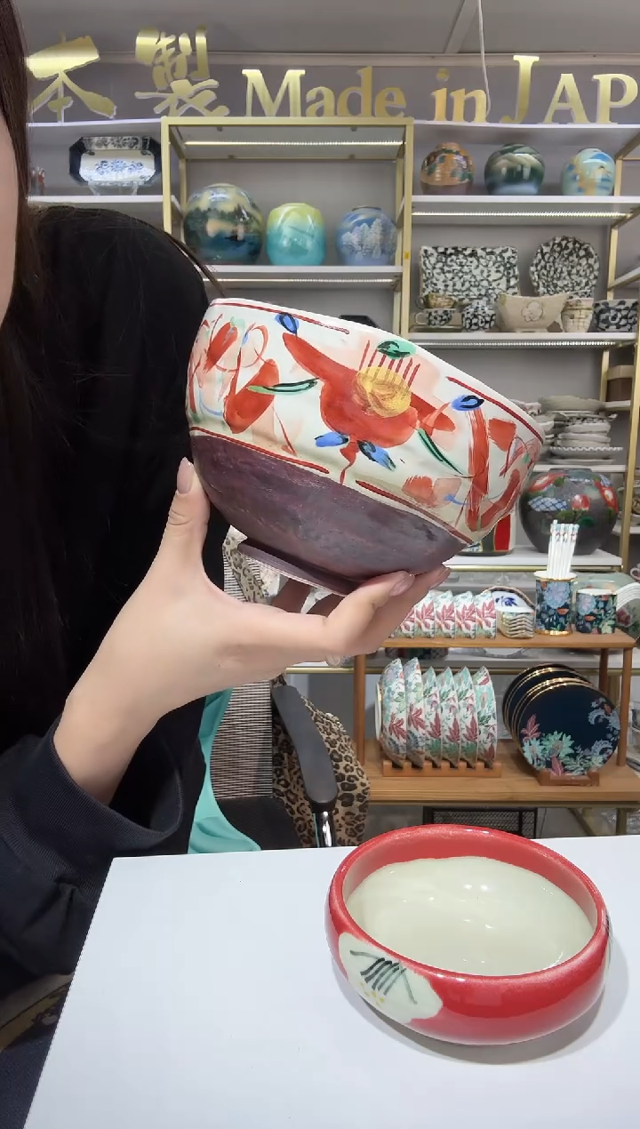 陶瓷濑户烧16厘米面碗一只