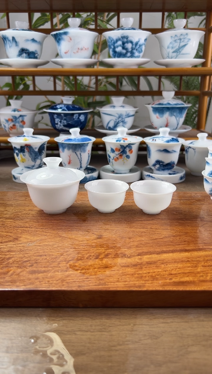 高冰纯白80ml不要底座2个一口杯12个