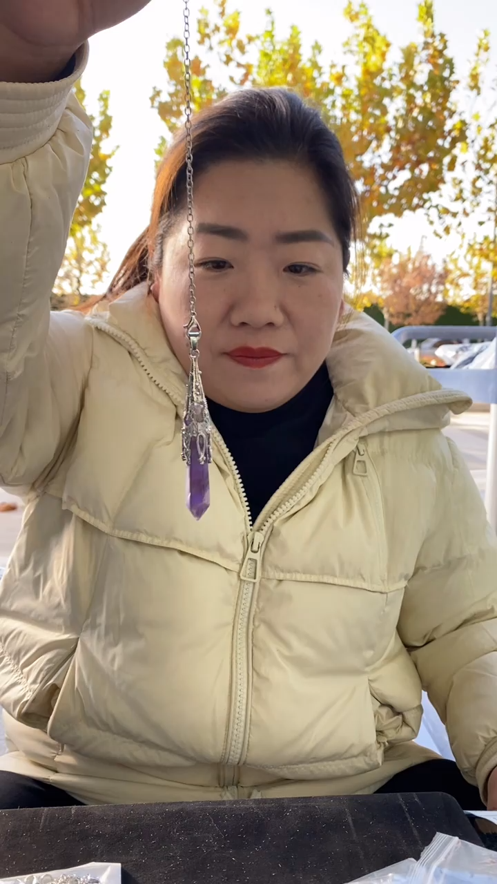 未镶嵌珠宝半成品水晶紫水晶灵摆D181多样性发其一