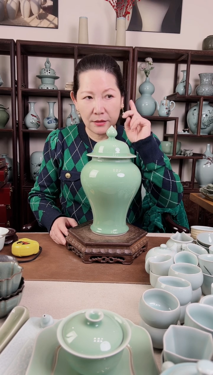 【闪购商品】杯纯手工 梅青 将军罐