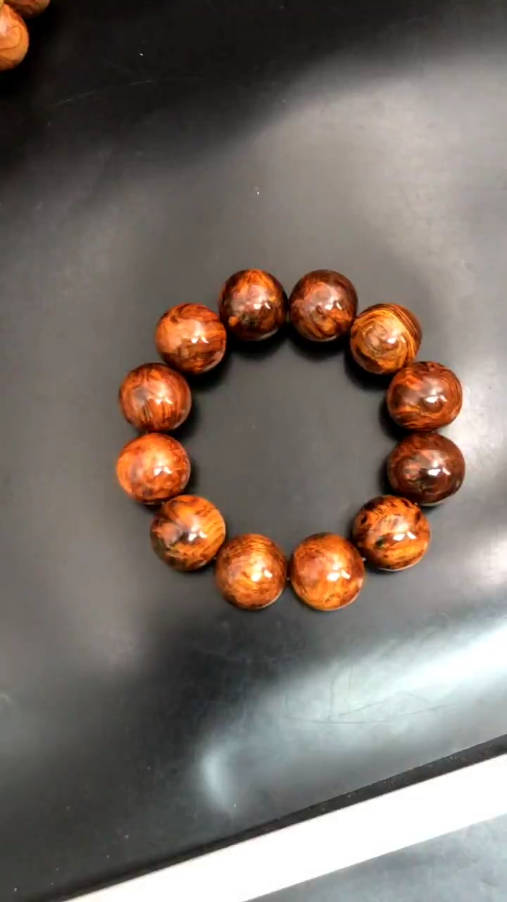 手串/手链黄花梨/降香黄檀大*海黄野生料老糠2,0水波纹高端串