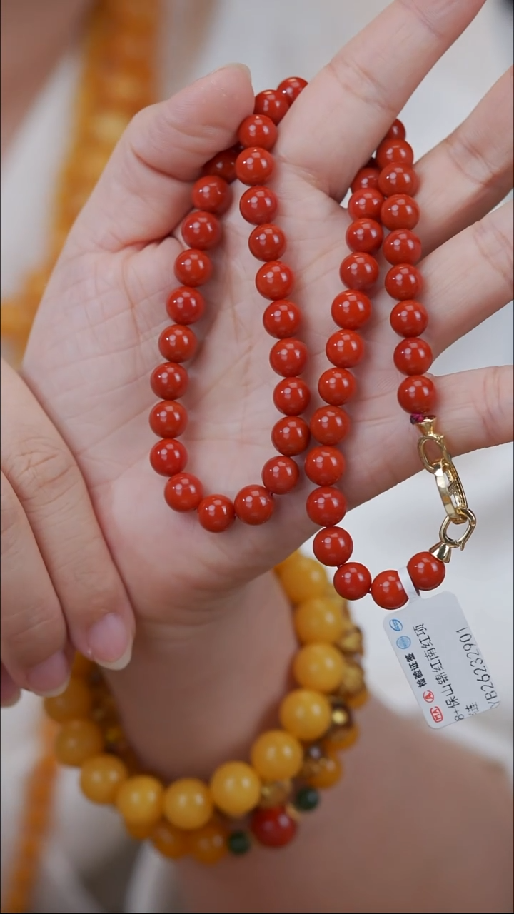 南红玛瑙银S925镶嵌颈饰8+保山锦红妈妈链多样性发货发一