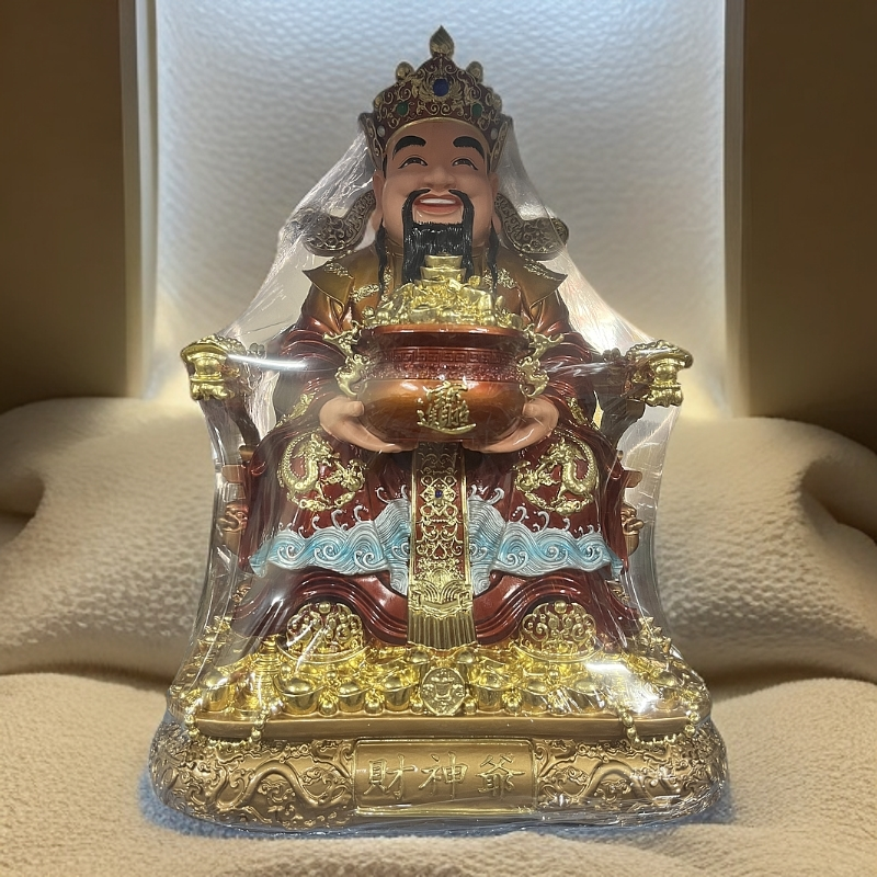 【财神爷19寸】树脂摆件家用公司店铺开业招财供奉神像