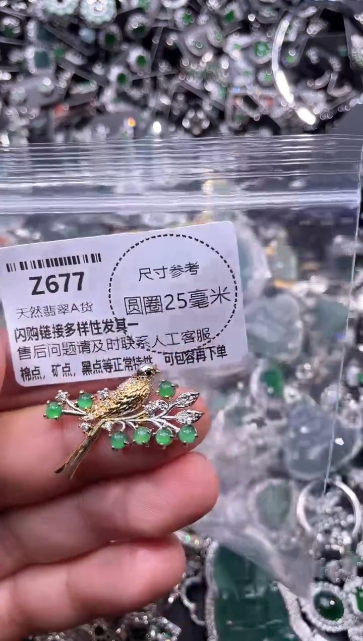 翡翠未镶嵌颈饰Z677吊坠