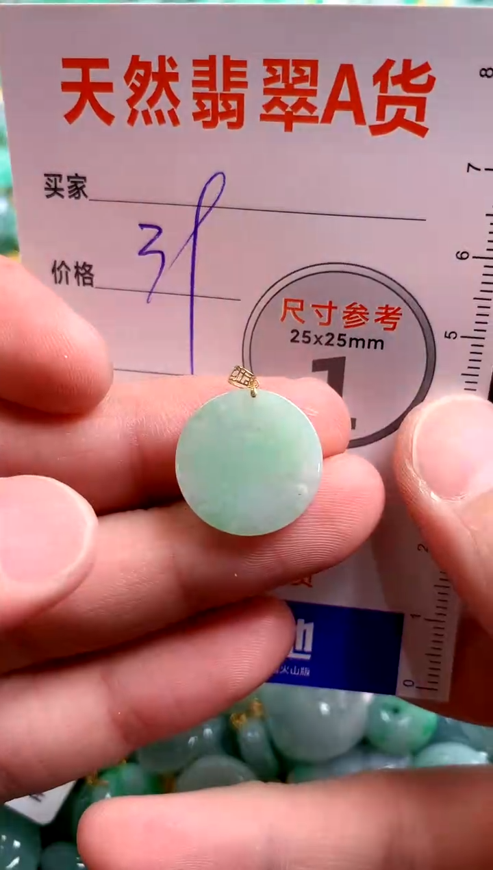 翡翠18K金镶嵌颈饰14002830