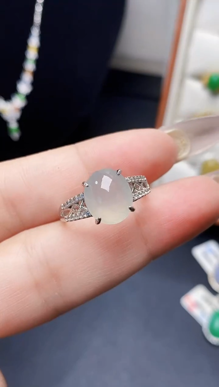 银S925镶嵌戒指翡翠1040