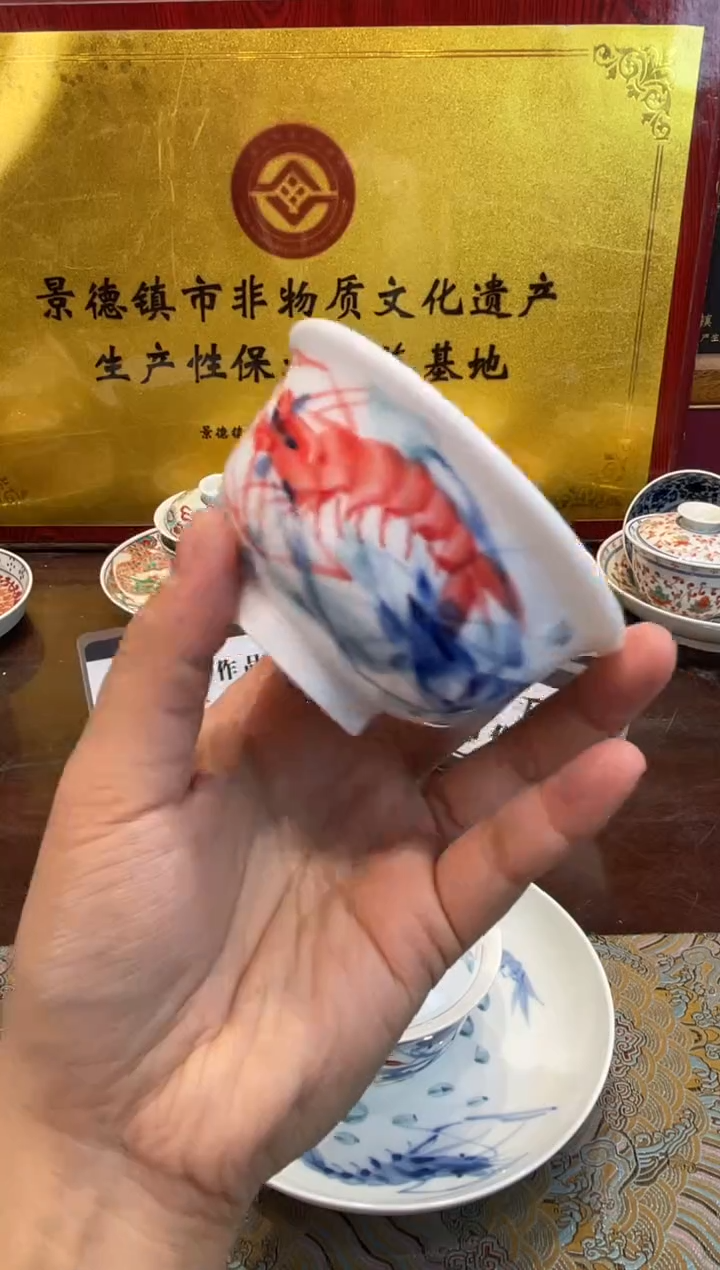 杯子瓷景德镇源头工厂生产，手工手绘