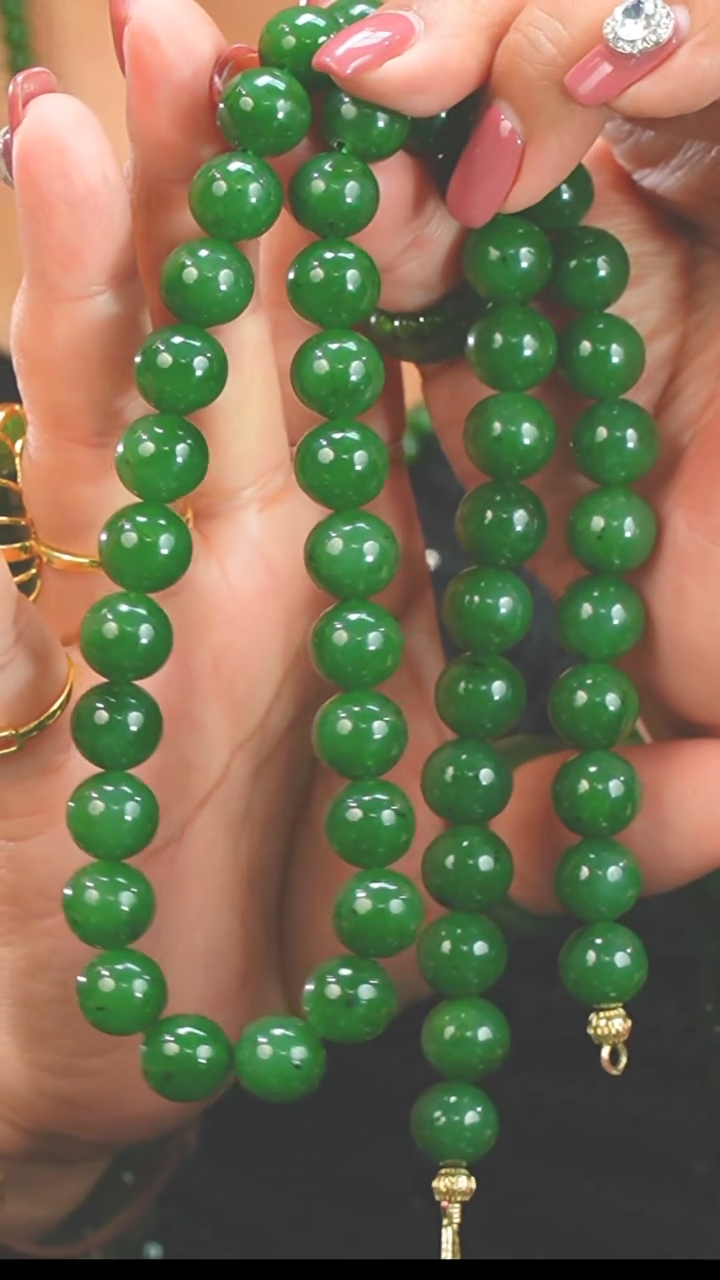 【闪购商品】和田玉（碧玉）11-12mm未镶嵌项链