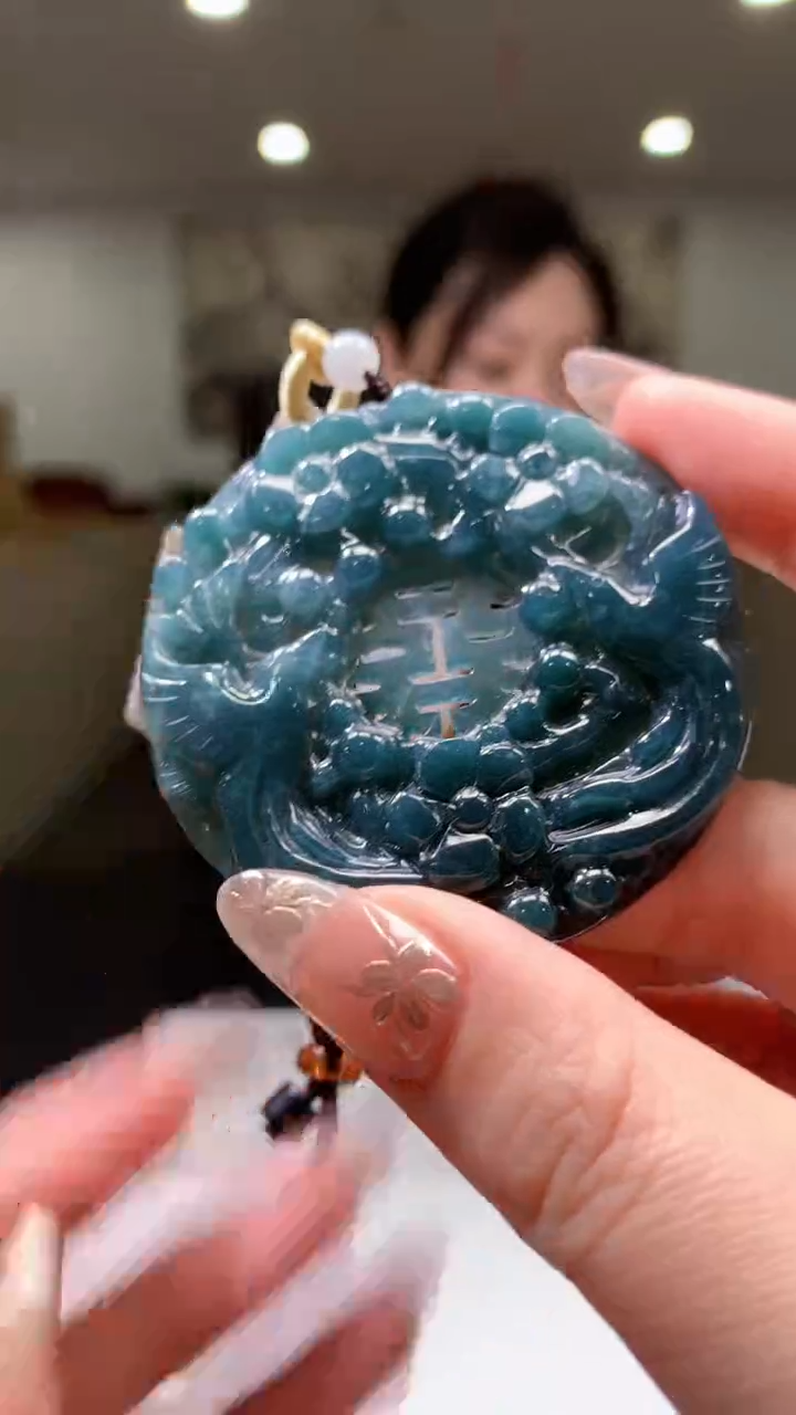 【闪购商品】定制翡翠未镶嵌8018yx-毛货挂件14