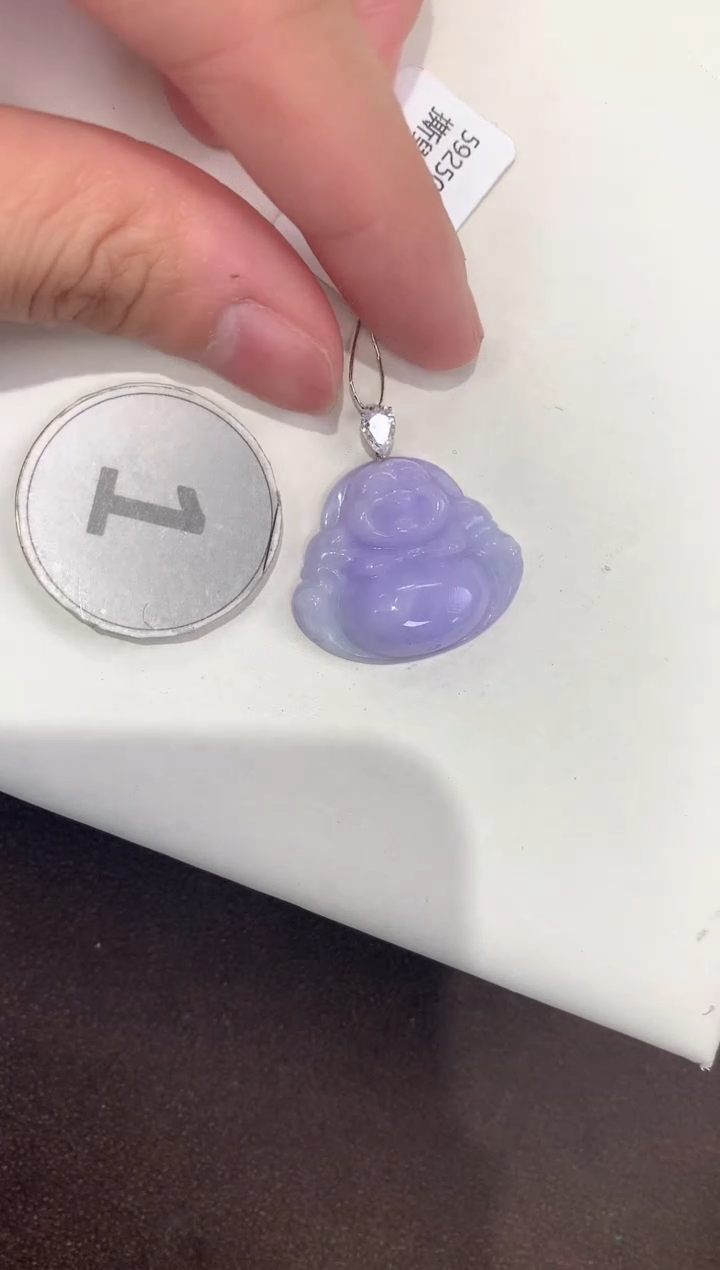 颈饰18K金镶嵌翡翠天然缅甸A货翡翠