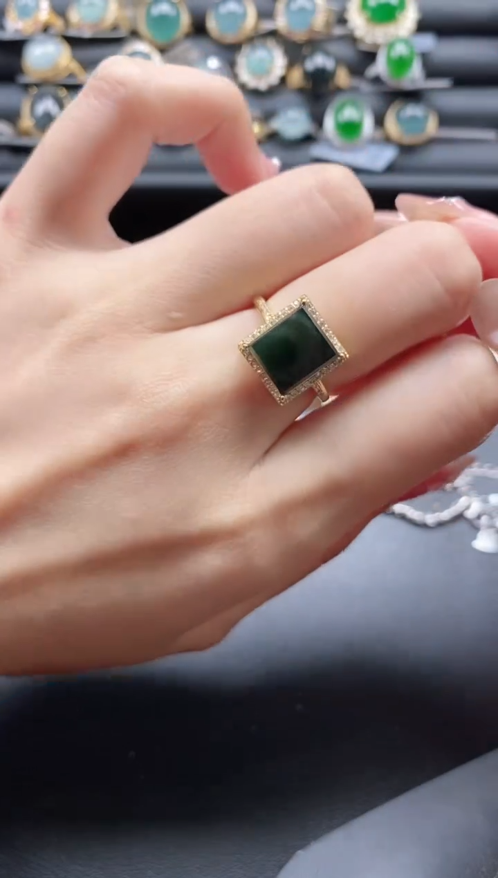 【闪购商品】翡翠戒指银S925镶嵌1111