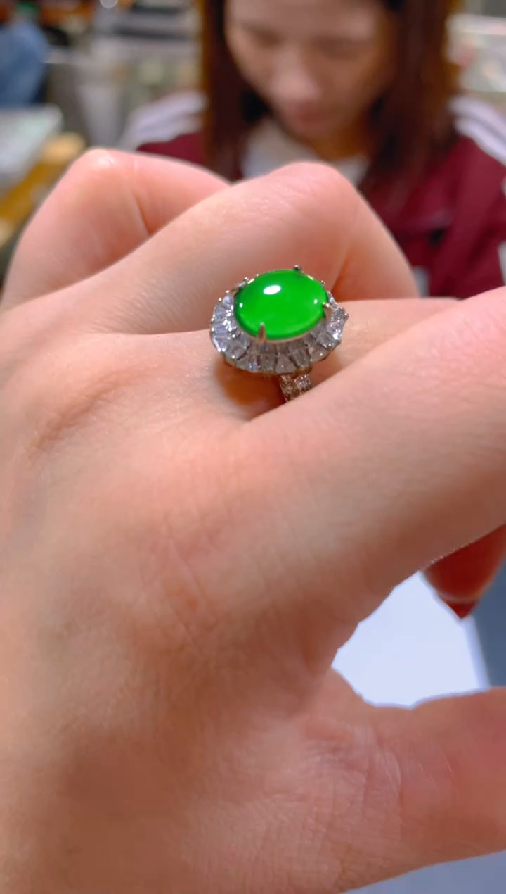 未镶嵌戒指翡翠多样性发一