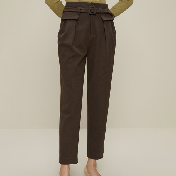 【小熊专属】秋冬新款气质时尚休闲设计师高腰休闲裤M130731