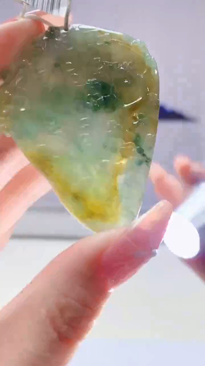 【闪购商品】定制翡翠未镶嵌4917DD-毛货挂件185