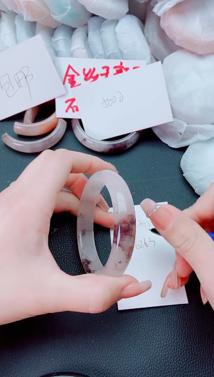 【闪购商品】石英质玉手镯未镶嵌L308-62-63