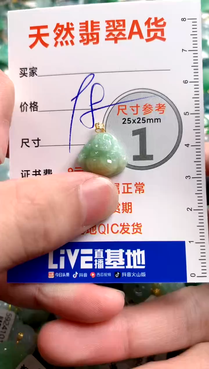 【闪购商品】翡翠颈饰18K金镶嵌14005394