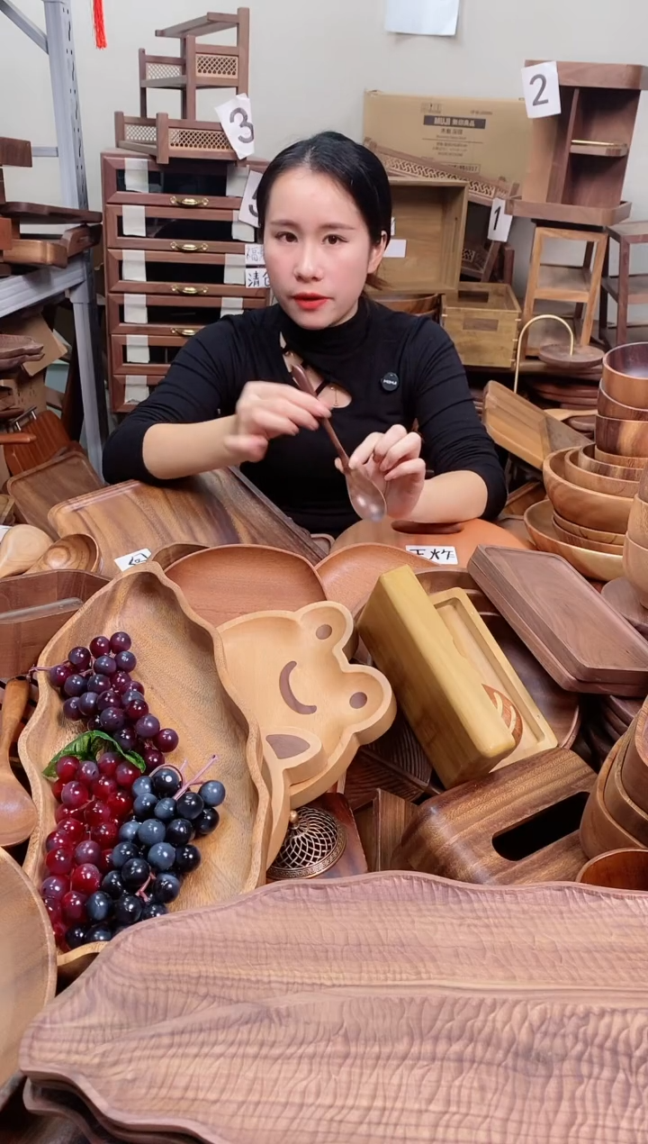 木 北美黑胡桃木勺子19*3.5cm  到手2把 