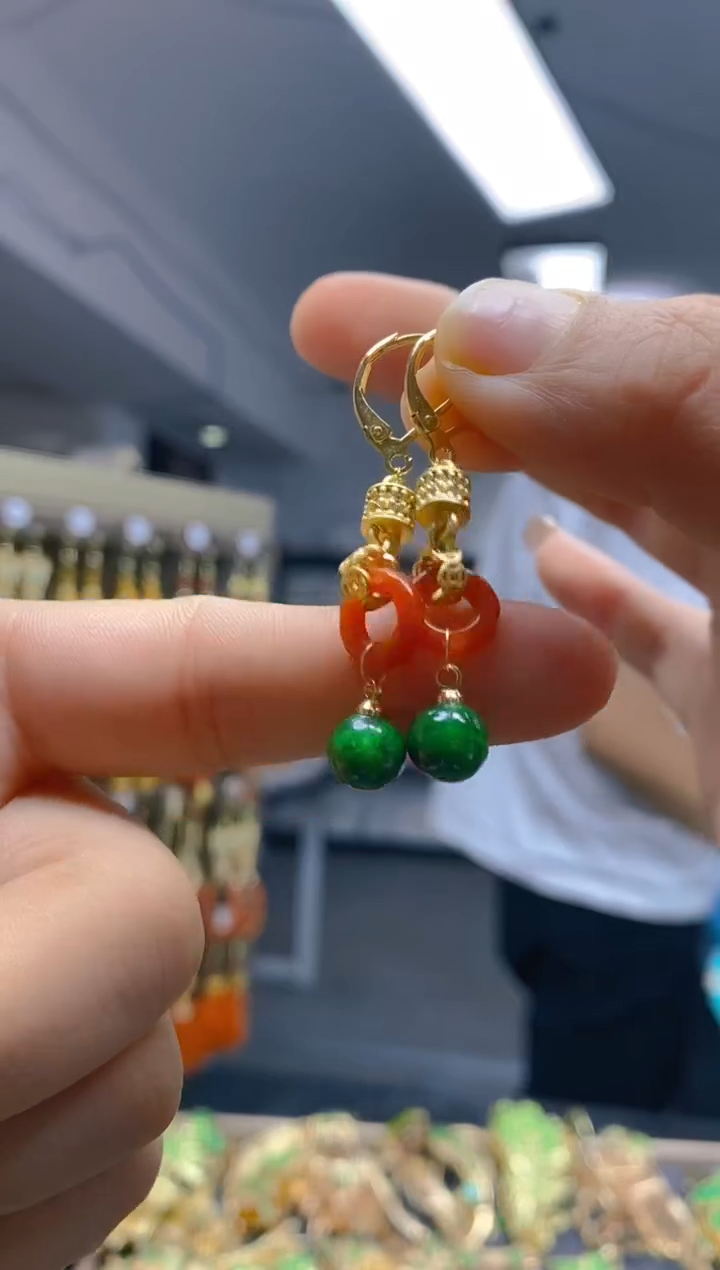 【闪购商品】翡翠耳饰合金0603翡翠耳包