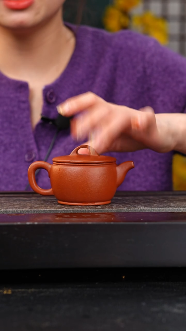 茶壶紫砂黄龙山朱泥汉瓦140cc佳欢