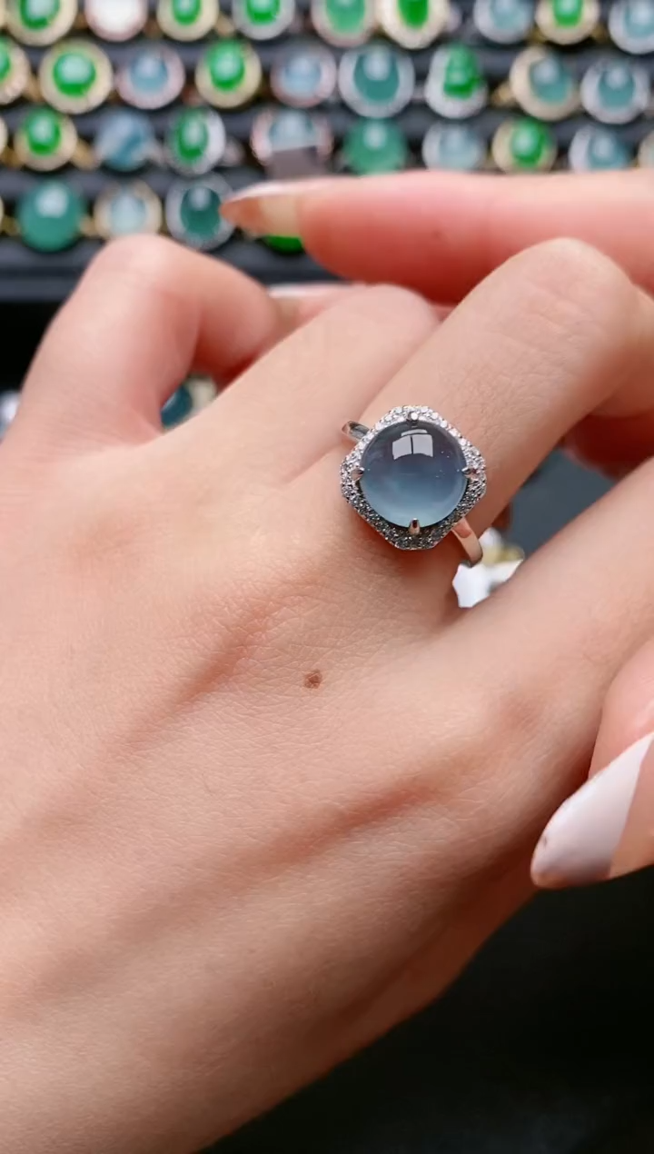 【闪购商品】翡翠戒指银S925镶嵌111111111