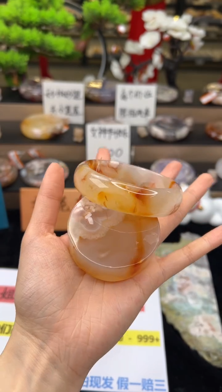 【闪购商品】石英质玉手镯未镶嵌58圈口（赠送镯心）61770