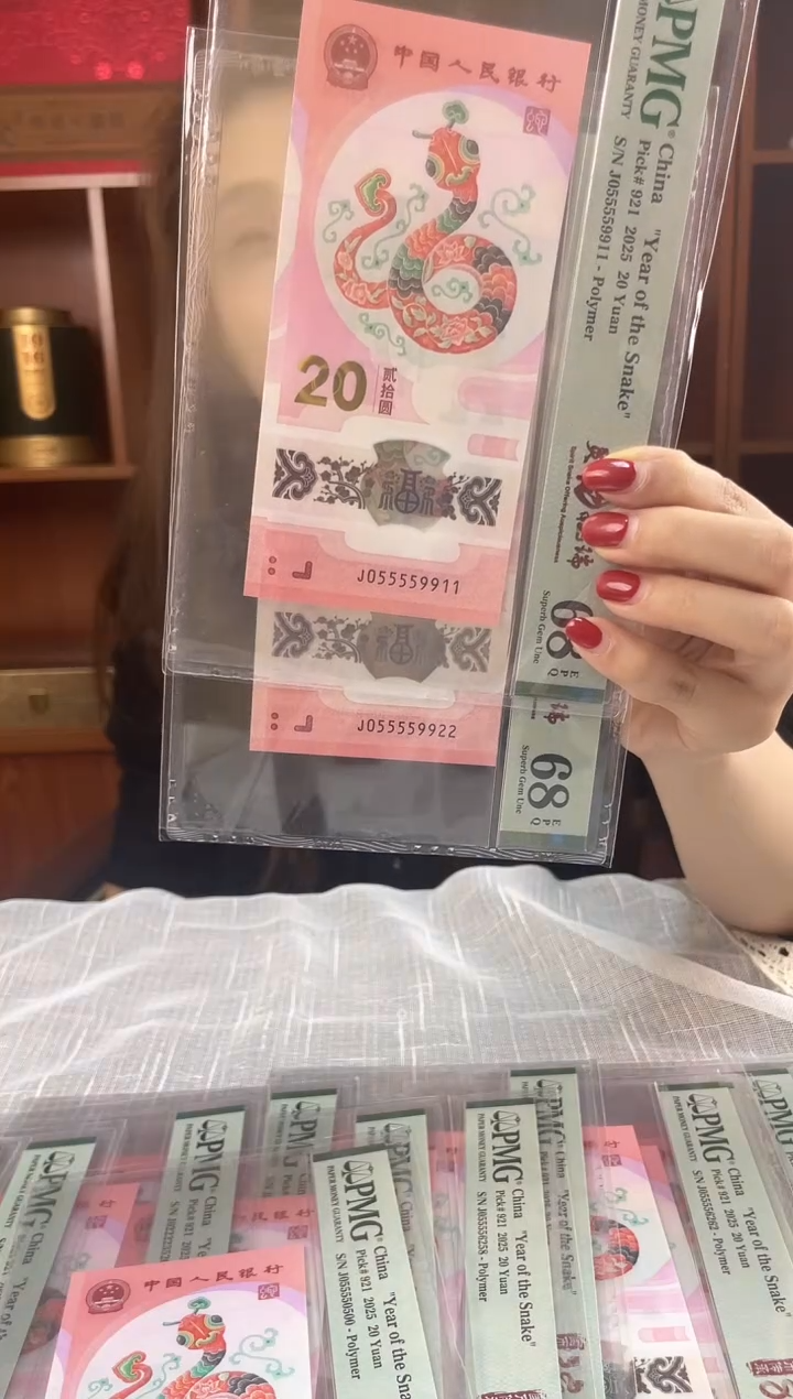 塑料蛇钞九龙令pmg55559911和9922福利