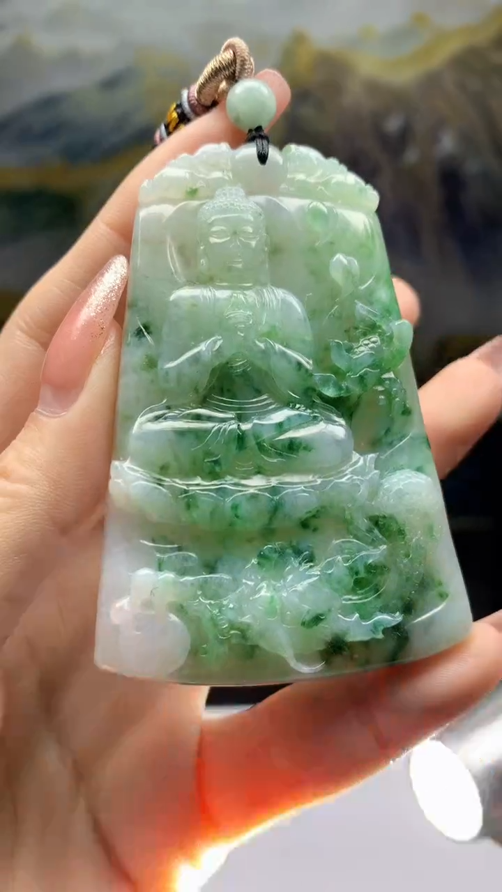 【闪购商品】定制翡翠未镶嵌1064ry-毛货挂件67