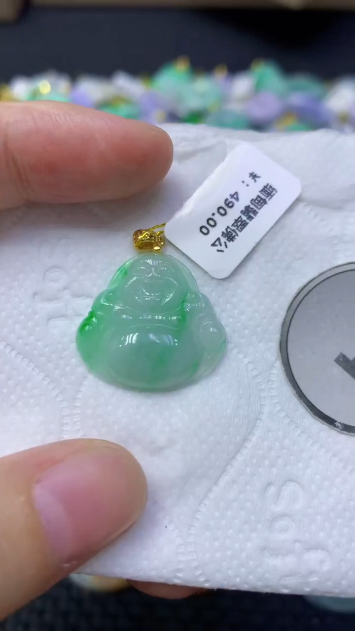 颈饰未镶嵌翡翠天然缅甸翡翠A货1