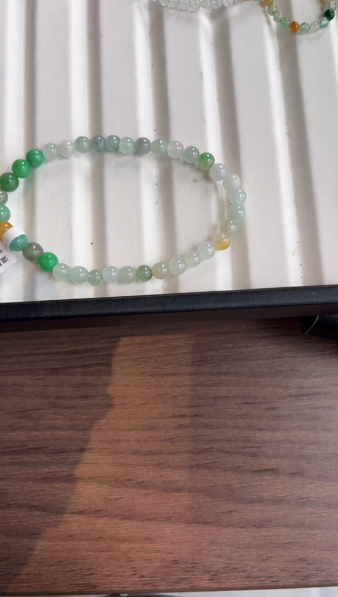 散珠翡翠翡翠手串卡5  有瑕疵