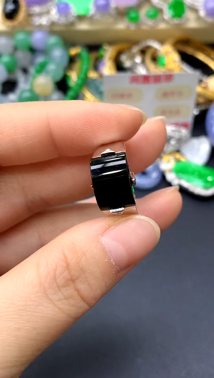 18K金镶嵌戒指翡翠336-中国好珍宝